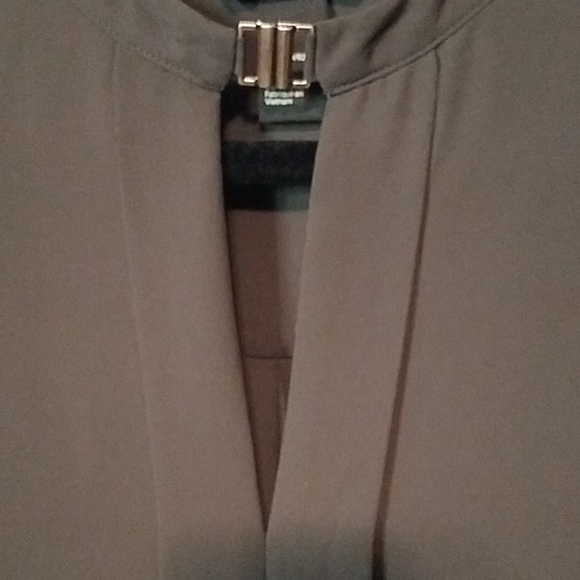 Gray chiffon tunic top - Picture 3 of 5